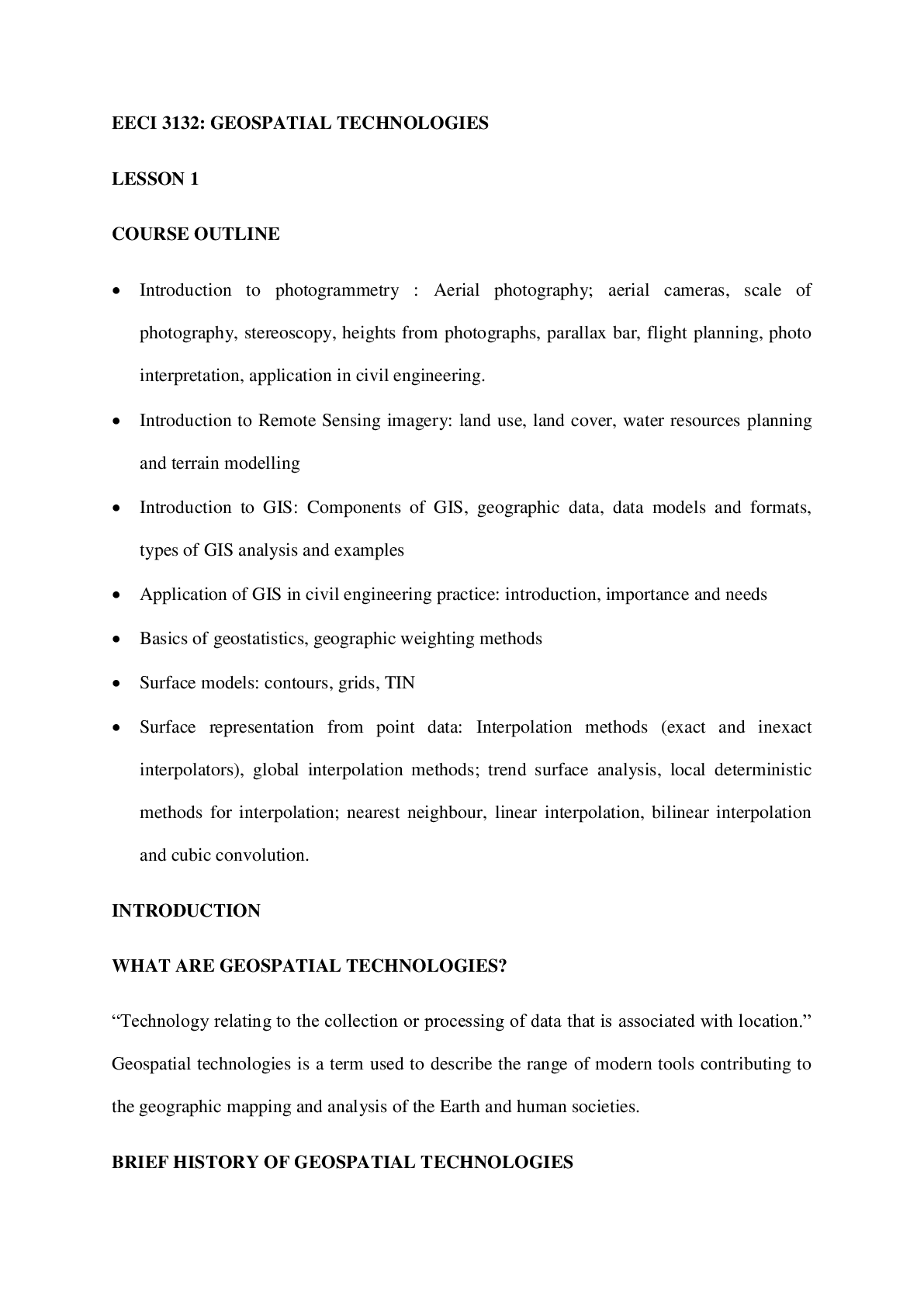 Preview image for GEOSPATIAL TECHNOLOGIES